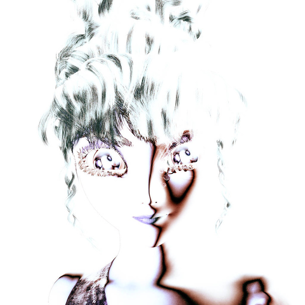 Digital 3D Illustration of a Female Fairy - Foto, Imagem