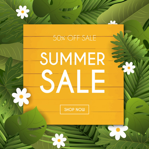 Summer Sale Banner - Vector, Image