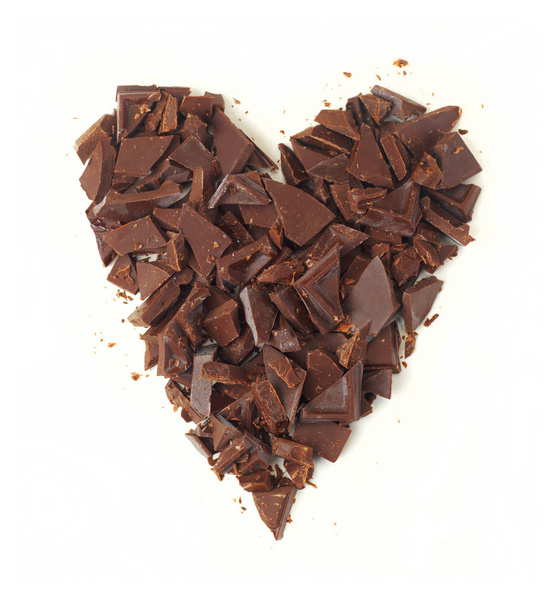 Chocolate hearth on white - Photo, Image