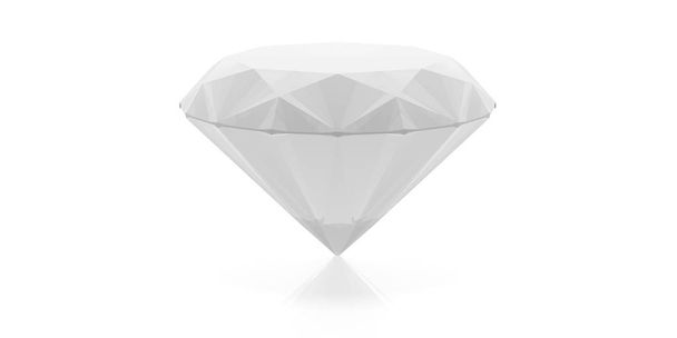 Diamante isolado em branco. ilustração 3d
 - Foto, Imagem