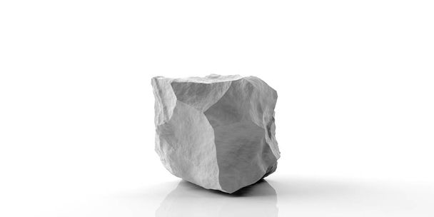 Мармуровий камінь на білому тлі. 3d ілюстрація
 - Фото, зображення