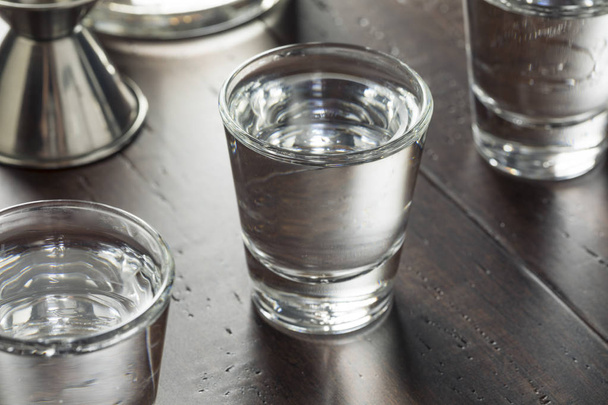 Clear Alcoholic Russian Vodka Shots - Foto, immagini