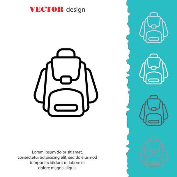 sırt çantası web simgesi - Vektör, Görsel