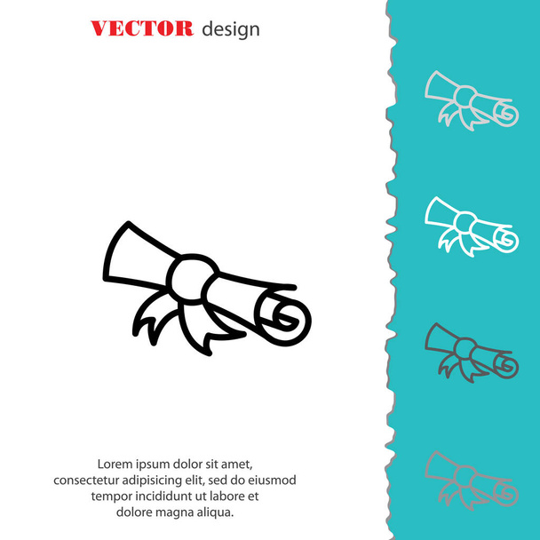 Diploma web icon - Vector, Image