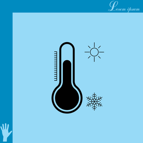 θερμόμετρο επίπεδη εικόνα  - Διάνυσμα, εικόνα