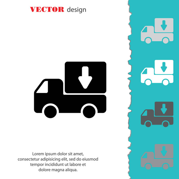 Delivery truck line icon - Vector, Imagen
