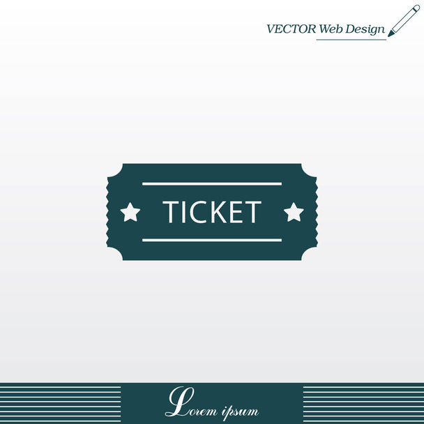 Ticket-Flat-Symbol - Vektor, Bild