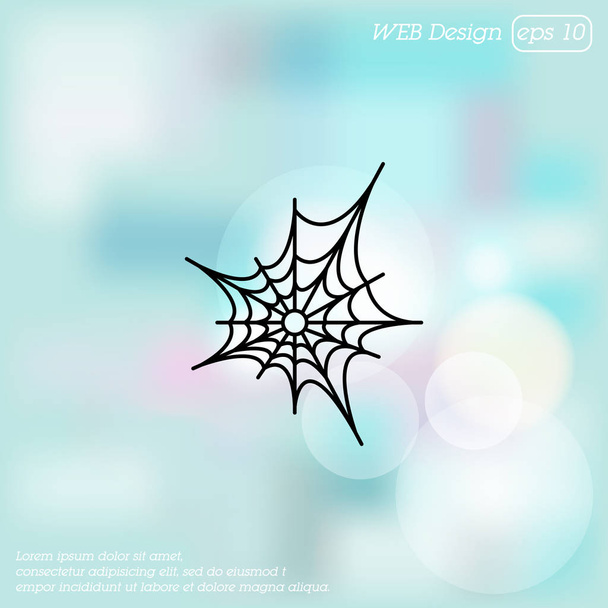 クモの巣の web アイコン - ベクター画像