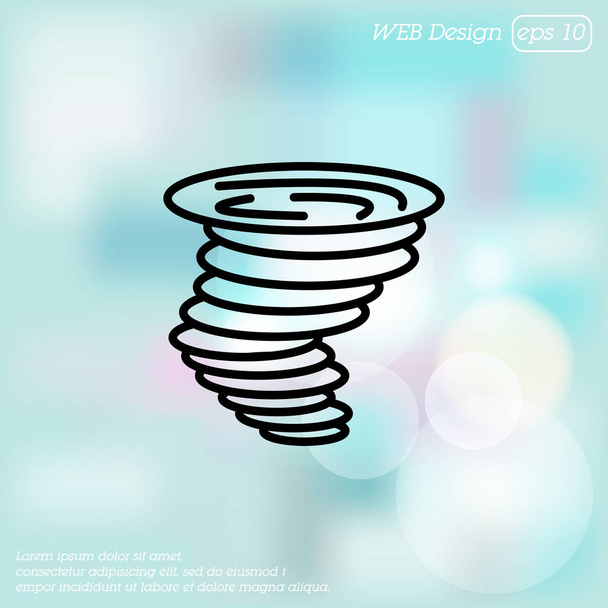 Tornado-Websymbol - Vektor, Bild