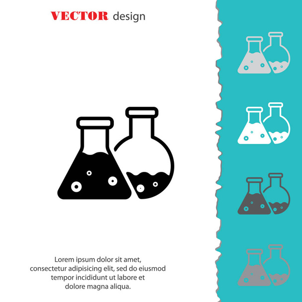 Laboratory flasks icon - Vecteur, image
