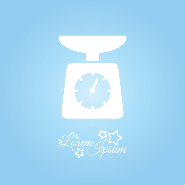Kitchen scales icon - Vector, Image