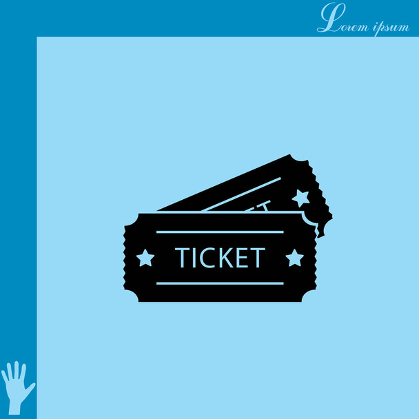 Tickets platte pictogram - Vector, afbeelding