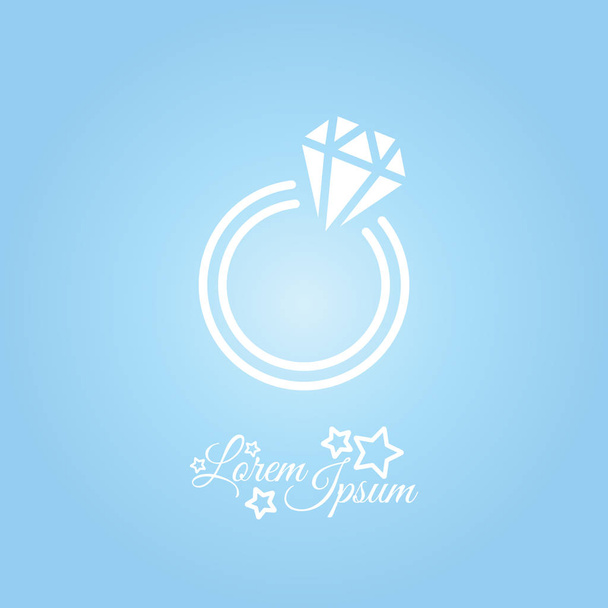 Diamond ring icon  - Vector, Image