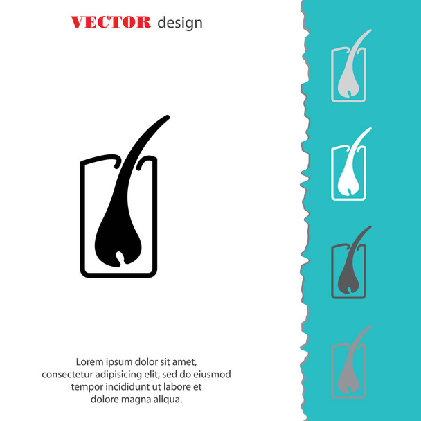 hair root simple icon - Vector, Image