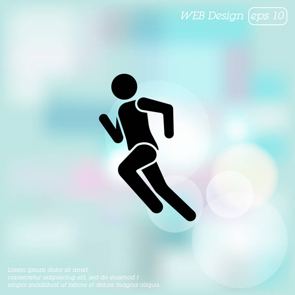 Проста ікона бігун
 - Вектор, зображення