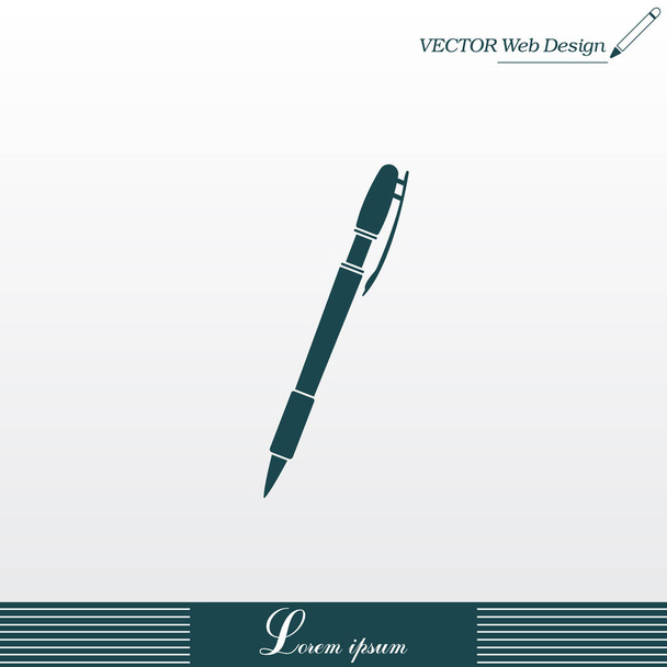 Pen teken pictogram - Vector, afbeelding