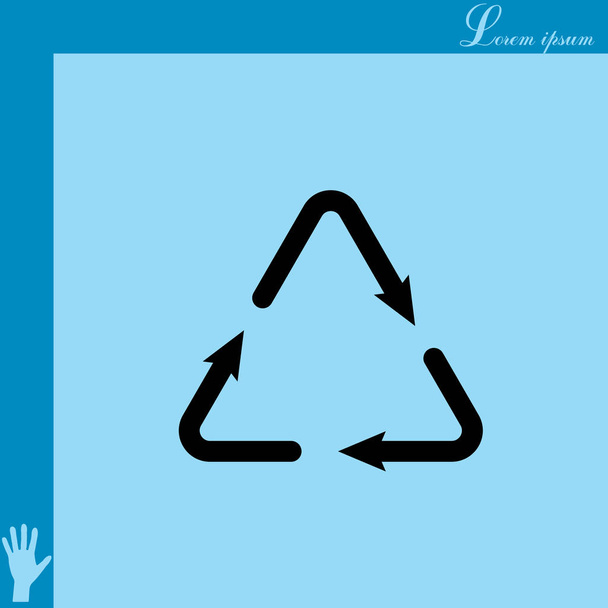 waste processing flat icon - Vector, Image