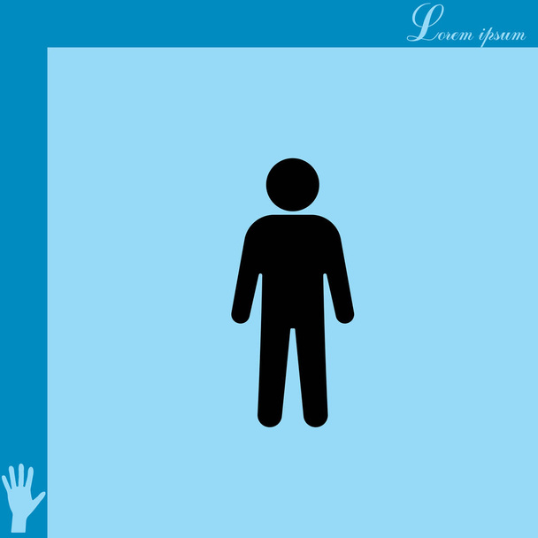 Person flat icon - Vector, Image