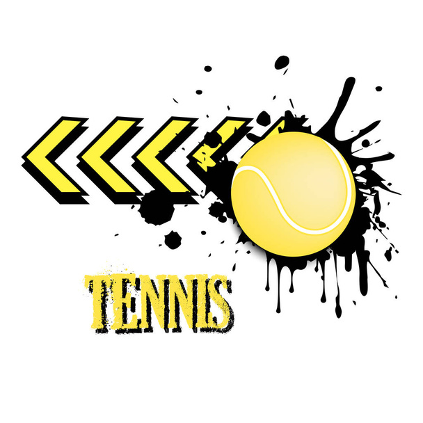 Background abstract tennis ball from blots - Vecteur, image