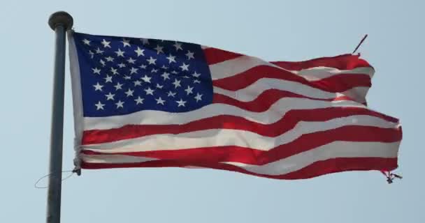 Bandera americana 4k ondea en el viento
. - Metraje, vídeo