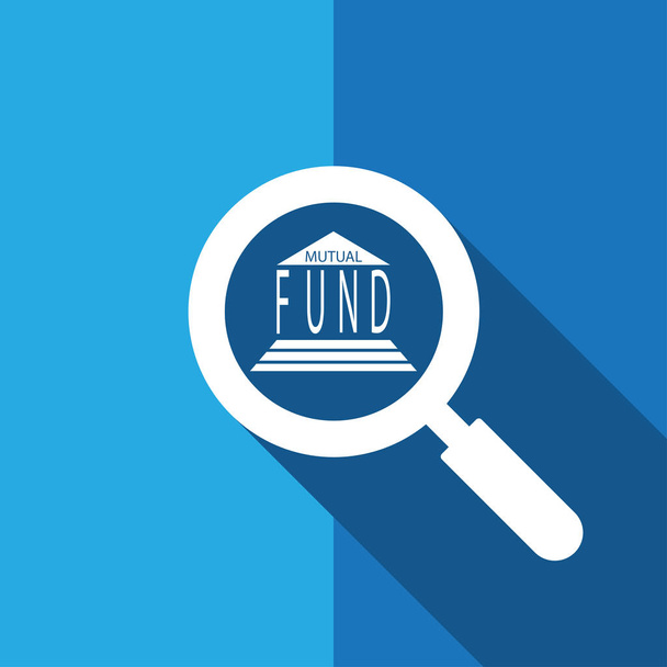 поиск или поиск взаимных инвестиций / облигаций - символ знака
 - Вектор,изображение