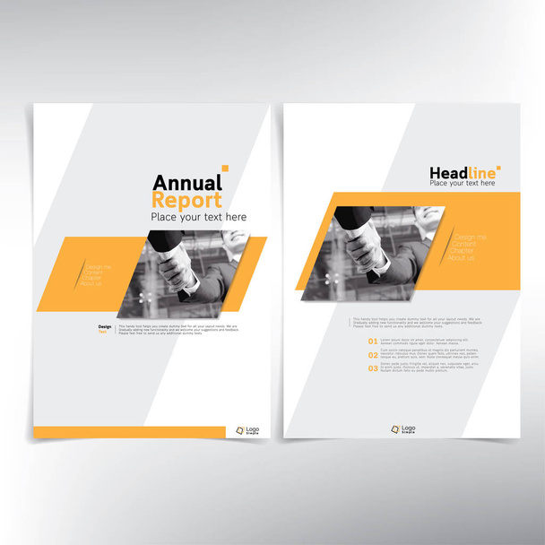 Modern business annual report cover - Vector, Image