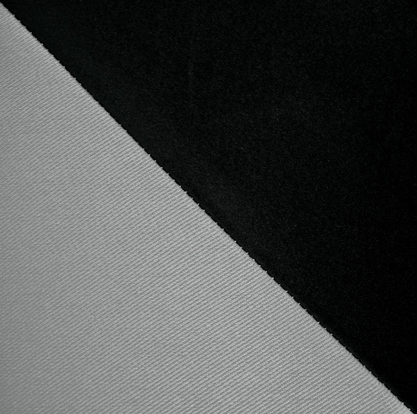 Grey and black natural linen fabric texture background. - Φωτογραφία, εικόνα