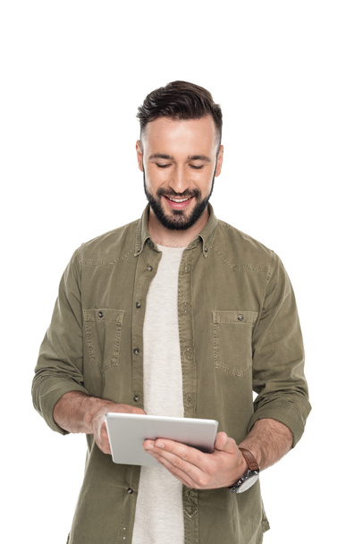 young man with digital tablet - Zdjęcie, obraz