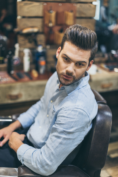 handsome man with fashionable hairstyle - Photo, Image
