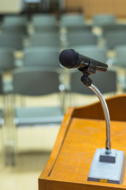 Mikrofon na pódiu řeč  - Fotografie, Obrázek