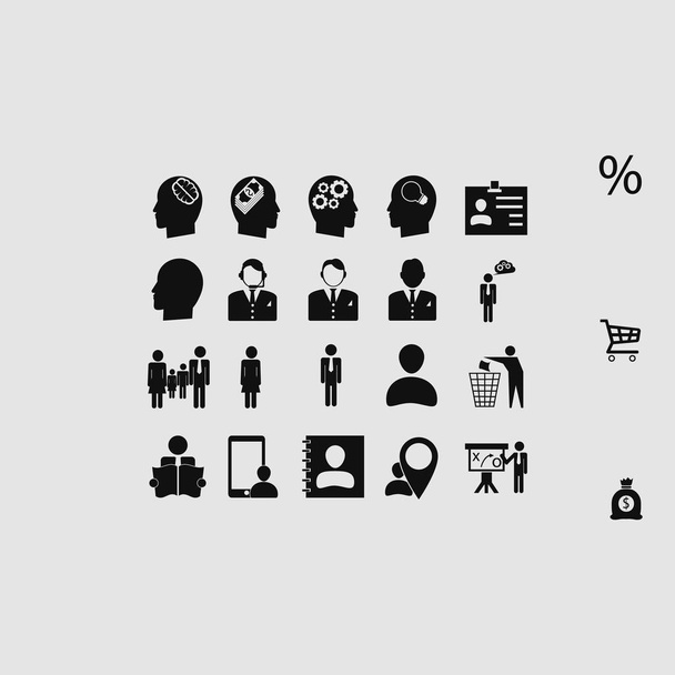 Business man icons - Vector, Image