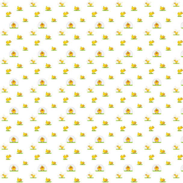 Muster mit leuchtend gelben Enten repetitives Muster - Foto, Bild