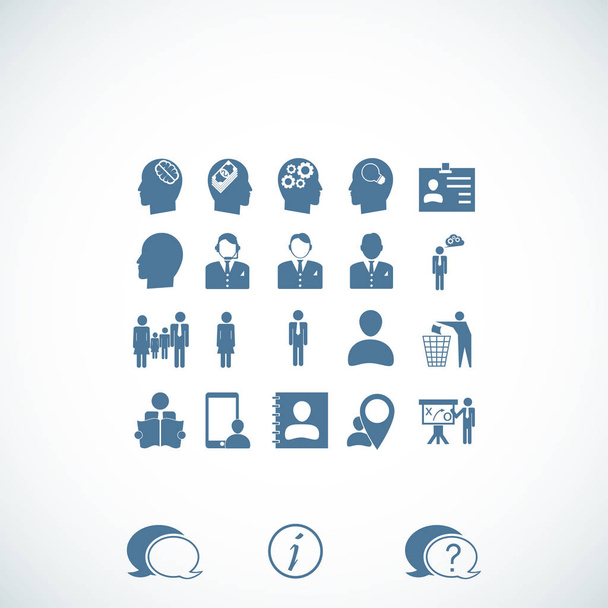 Business man icons - Vector, Image