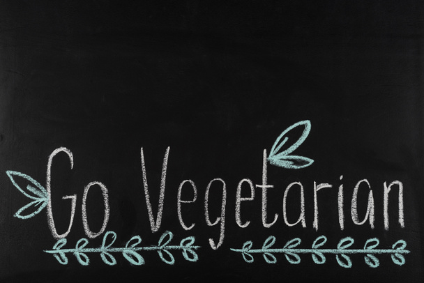 ir letras vegetarianas en pizarra
 - Foto, Imagen
