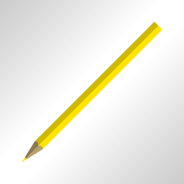 Ilustración aislada del lápiz de la escuela amarilla
 - Foto, imagen