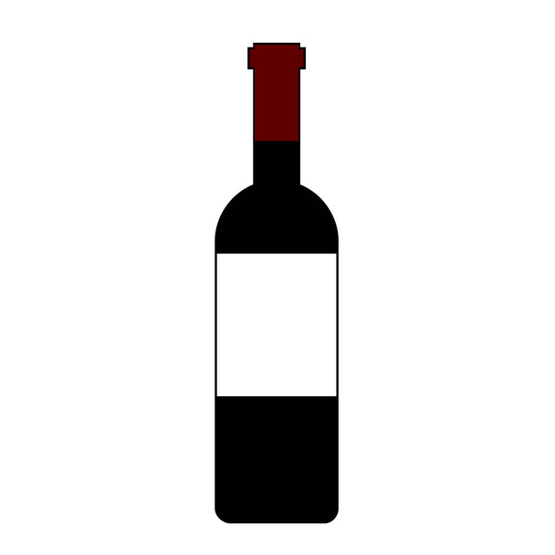 Icône isolée bouteille de vin rouge
 - Vecteur, image