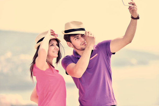 Young couple making selfie  - Foto, Bild