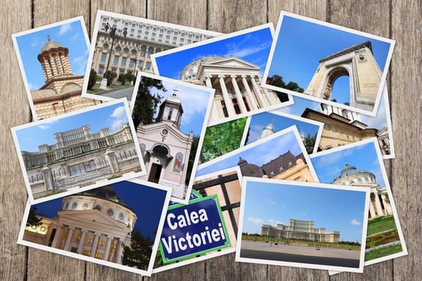 Bucharest, Romania - photo collage - Valokuva, kuva