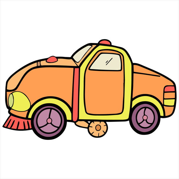 Clean Car cartoon illustration isolated on white - Vettoriali, immagini