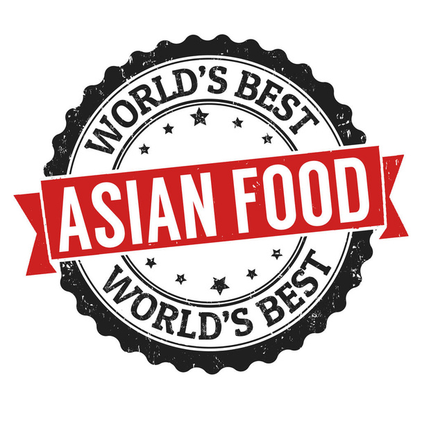 Asijské potraviny podepsat nebo razítko - Vektor, obrázek