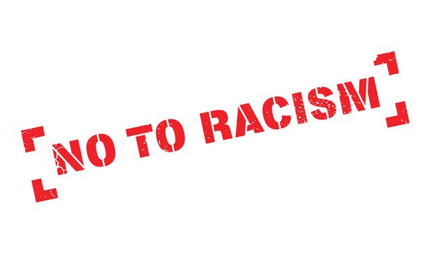 No To Racism rubber stamp - Vetor, Imagem