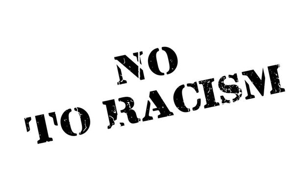 No To Racism rubber stamp - Vetor, Imagem