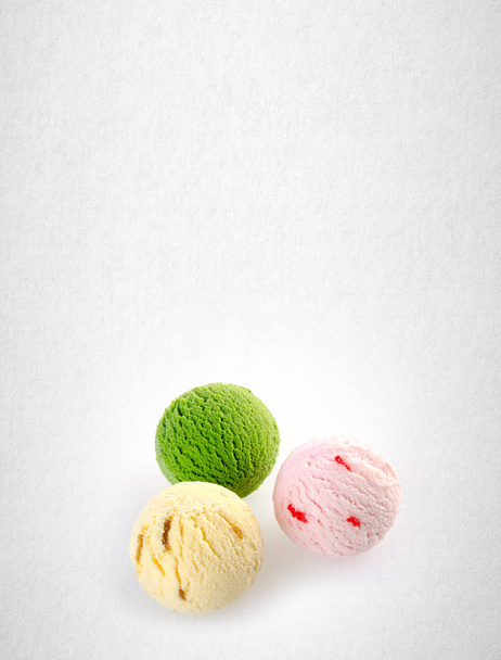 ice cream scoop or ice cream ball on the background. - Photo, Image