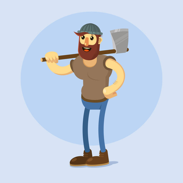 Lumberjack with  axe - Vektor, obrázek