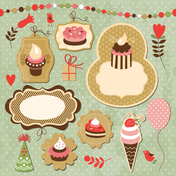Set of Holiday elements - Vector, afbeelding
