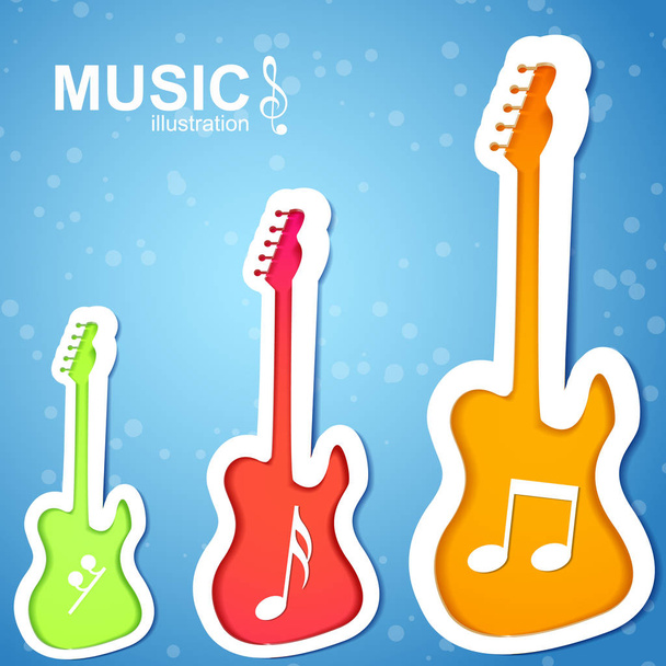 Colorful music background. - Vector, imagen