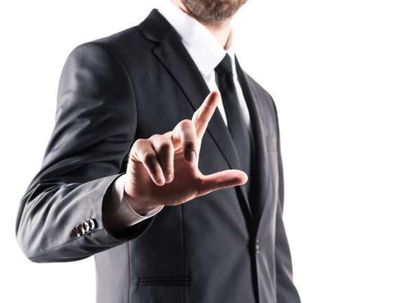 businessman pointing with finger   - Φωτογραφία, εικόνα
