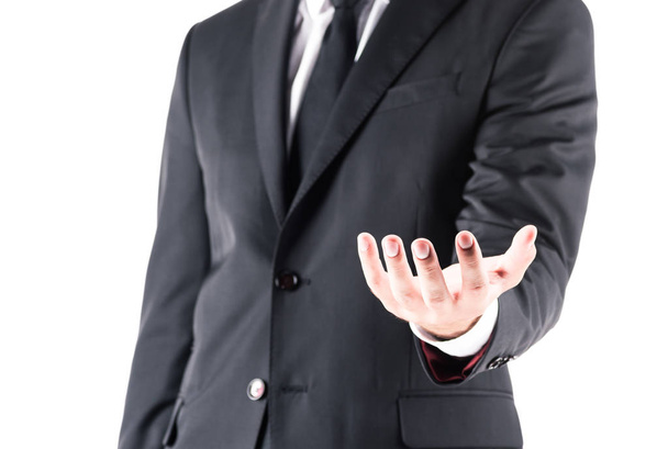 businessman with open hand   - Photo, Image