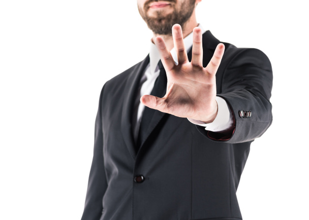 businessman showing stop symbol - Photo, Image