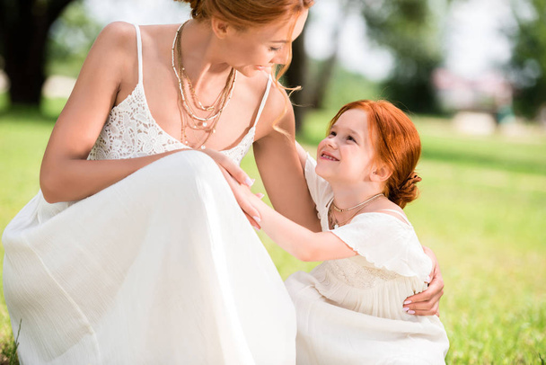 beautiful happy mother and daughter  - Фото, зображення